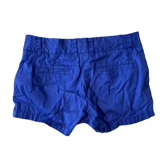 J.Crew Shorts Women 0 Blue Chino Broken-in Low Rise Flat Front Pocket Regular - Picture 1 of 5